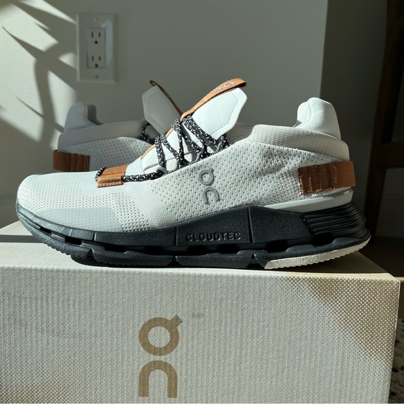 ON Running Couldnova Women Shoes Size 8.5 White Pecan - Picture 8 of 13